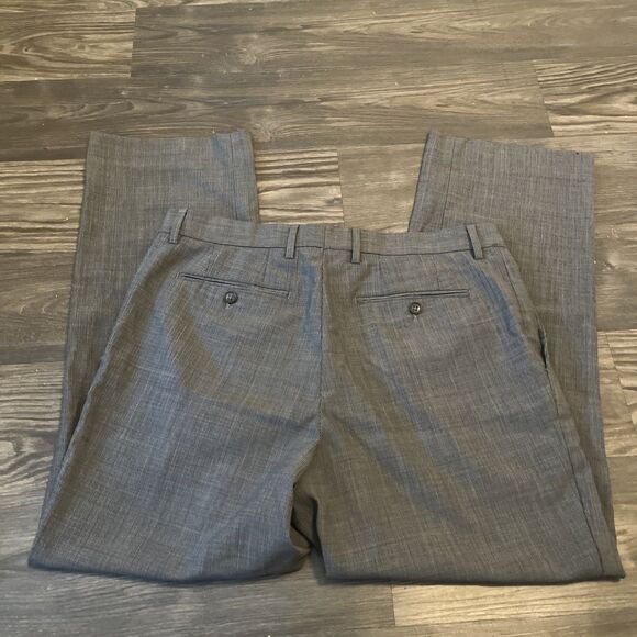 BANANA REPUBLIC Men’s Classic Fit Wool Straight Leg Trousers Grey Size 34x29 - Picture 4 of 8